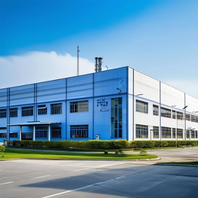 Please create an image of chip manufacturing factory from the outside-1