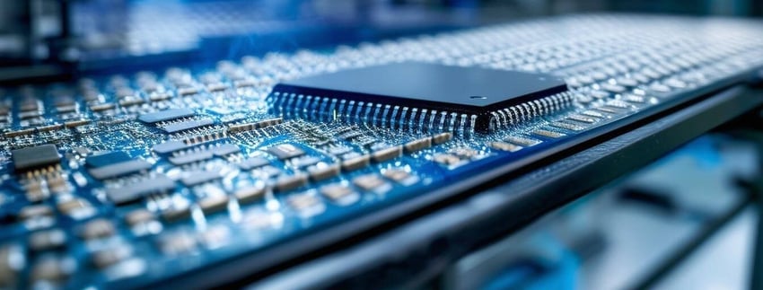 Please create in image of a microchip manufacturing site-1