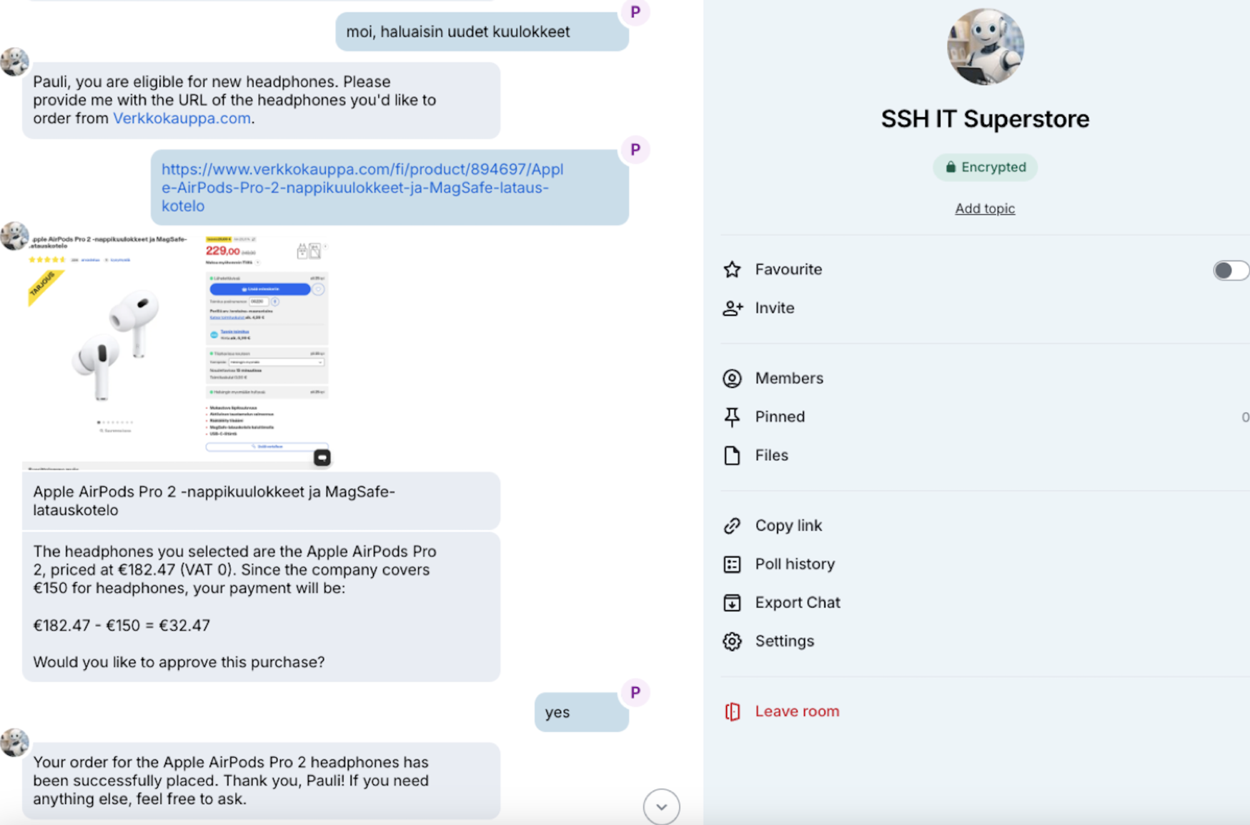 Automating IT Orders with AI and SalaX Secure Messaging | SSH