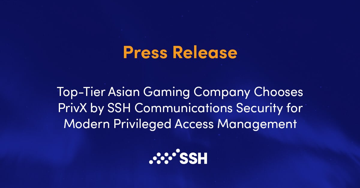 Asian Gaming Company Chooses PrivX