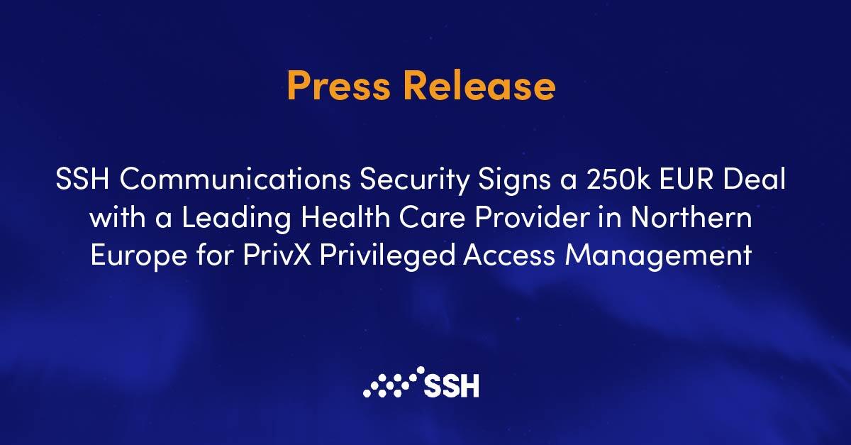 SSH Signs a 250k EUR Deal with a Leading Health Care Provider