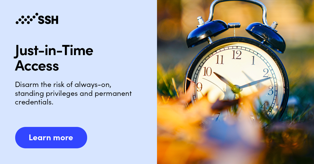 On demand just in time access solution ssh