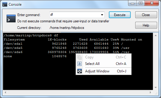 WinSCP Command Line Console