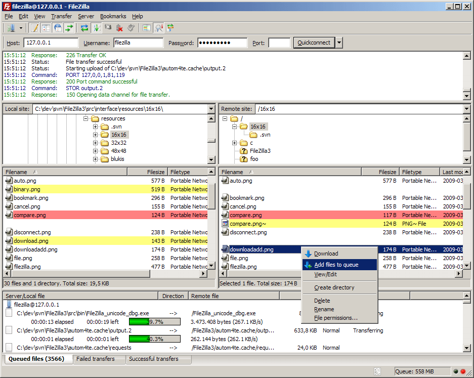 filezilla-main-window