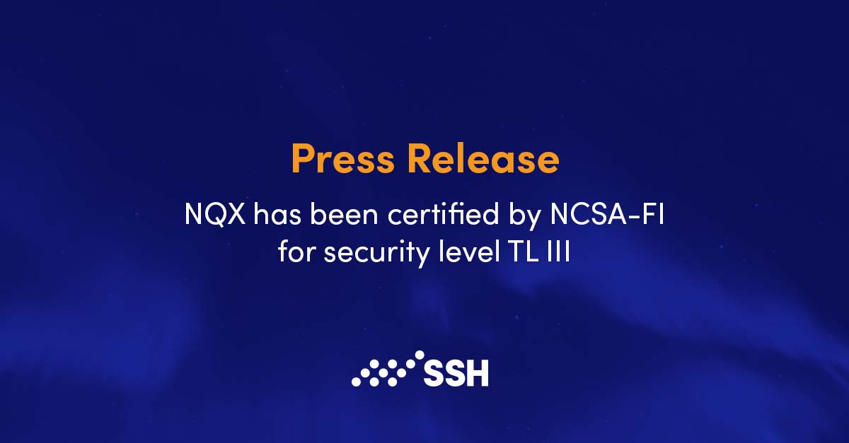 SSH's NQX encryption solution receives TL III security rating