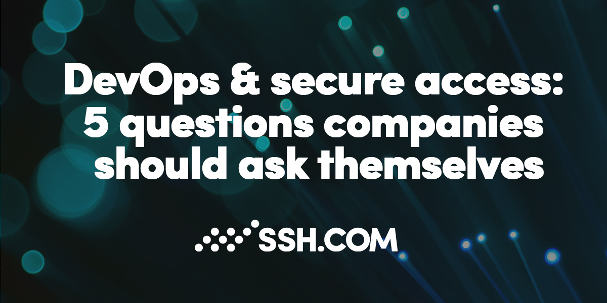 DevOps and secure access: 5 questions companies should ask themselves
